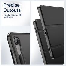 Load image into Gallery viewer, ProElite Cover for Samsung Galaxy Tab S10 Lite 10.9"/ Tab S9 FE 10.9 inch/Tab S10 FE/Tab S9 11 inch Case Cover, Smart Flip Case Cover Translucent Back with S Pen Holder, Black