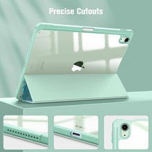 Load image into Gallery viewer, ProElite Case Cover for Apple iPad Air 13 inch M4/M3/M2 2026/2025/2024 Cover, Transparent Smart Flip Cover for iPad Air 13 inch M4/M3/M2 2026/2025/2024 with Pencil Holder, Marble Green
