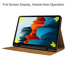 Load image into Gallery viewer, ProElite Smart Flip case Cover for Samsung Galaxy Tab S8 Plus/S7 Plus/S7 FE 12.4 Inch SM-SM-T970/T975/T976/X800/X806 with SPen Holder, Dark Blue