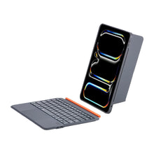 Load image into Gallery viewer, {Refurbished}ProElite Wireless Bluetooth TouchPad Keyboard Case for Apple iPad Pro 11 inch M4 2024, Magnetic Detachable Wireless TouchPad Keyboard Case Built-in 7-Colors Backlit, Grey