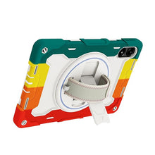 Load image into Gallery viewer, ProElite for Redmi Pad Pro 12.1 inch case, Rugged 3 Layer Armor case Cover for Redmi Pad Pro 12.1 inch with Hand Grip and Rotating Kickstand with Shoulder Strap, Rainbow Red