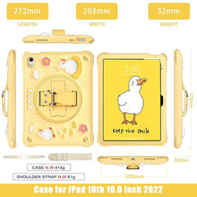 Load image into Gallery viewer, ProElite Cover for Apple iPad (A16) 11th/10th Generation (2025/2022) Case Cover, Tough Bubble Kids case Cover for Apple iPad 11th/10th Gen 2025/2022 with Rotating Kickstand & Shoulder Strap, Yellow