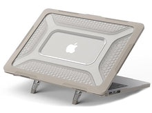 Load image into Gallery viewer, ProElite Case for MacBook Air 13.6 inch Case 2022 2023 2024 2025 Release M4/M3 A3113 M2 A2681 with Touch ID,Heavy Duty Honeycomb Hard Shell with Slim TPU Bumper and Fold Kickstand, Stone
