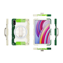 Load image into Gallery viewer, ProElite for Redmi Pad Pro 12.1 inch case, Rugged 3 Layer Armor case Cover for Redmi Pad Pro 12.1 inch with Hand Grip and Rotating Kickstand with Shoulder Strap, Rainbow Green