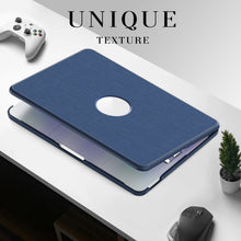 Load image into Gallery viewer, ProElite Case for MacBook Neo 13 inch 2026, Fabric Material Hard Shell with Slim TPU Bumper and Fold Kickstand, Dark Blue