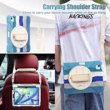 Load image into Gallery viewer, ProElite Cover for Apple iPad Air 13 inch M3/M2 2025/2024 Case, Rugged 3 Layer Armor case for Apple iPad Air 13 M3/M2 2025/2024 with Apple Pencil Holder, Hand Grip and Rotating KickStand, Rainbow Blue