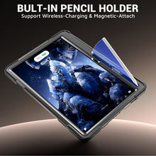 Load image into Gallery viewer, ProElite Cover for Samsung Galaxy Tab S12 Plus 12.6 inch 2026 Case, Rugged 3 Layer Armor case Cover for Galaxy Tab S12 Plus 12.6 inch with Hand Grip & Rotating Kickstand with Shoulder Strap, Black