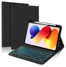 Load image into Gallery viewer, ProElite Keyboard case for Xiaomi Redmi Pad 2 Pro 12.1 inch, Magnetic Detachable Wireless Bluetooth Keyboard Built-in 7-Colors Backlit with Pen Holder, Black