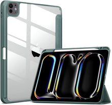 Load image into Gallery viewer, ProElite Case Cover for Apple iPad Pro 13 M4/M5 2024/2025 Cover, Transparent Smart Flip Cover for iPad Pro 13 inch M4/M5 2024/2025 with Pencil Holder, Dark Green