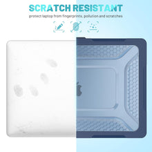 Load image into Gallery viewer, ProElite Case for MacBook Air 15 Case 2023 2024 2025 Release M4 M3 A3114 M2 A2941 with Liquid Retina Display & Touch ID,Heavy Duty Honeycomb Hard Shell with Slim TPU Bumper & Fold Kickstand, Dark Blue