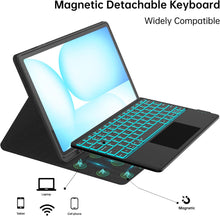 Load image into Gallery viewer, ProElite TouchPad Keyboard case for Samsung Galaxy Tab S10 FE Plus 13.1 inch with, Magnetic Detachable Wireless Bluetooth TouchPad Keyboard Built-in 7-Colors Backlit, Lavender