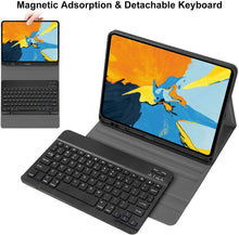 Load image into Gallery viewer, ProElite Detachable Wireless Bluetooth Keyboard case Cover for Apple iPad Air 11 inch 2024 M2/Pro 11 4th & 3rd Gen 2022/2021/ iPad Air 5th/4th Gen 10.9 inch with Pencil Holder, Dark Blue