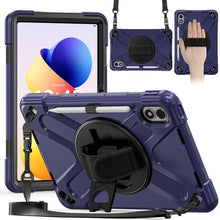 Load image into Gallery viewer, ProElite for Xiaomi Redmi Pad 2 Pro 12.1 inch Case, Rugged 3 Layer Armor case Cover for Xiaomi Redmi Pad 2 Pro 12.1 inch Case with Hand Grip and Rotating Kickstand with Shoulder Strap, Navy