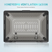 Load image into Gallery viewer, ProElite Case for MacBook Pro 14 inch Case 2025 2024 2023 2022 2021 M5/M4/M3 A2918 A2992 M2 A2779 M1 A2442 Pro Max,Heavy Duty Honeycomb Hard Shell with Slim TPU Bumper and Fold Kickstand, Black