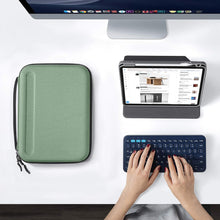 Load image into Gallery viewer, {Refurbished} ProElite Hard Shell Tablet Sleeve Case 12" to 13" for Galaxy Tab S7+/S8+/S9+/S7 FE, Apple iPad Pro 12.9, Lenovo Tab P12, Microsoft Surface Pro 4/5/6/7/8/9, with Accessories Compartment, Dark Green