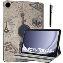Load image into Gallery viewer, ProElite Cover for Galaxy Tab A9 Plus 11 inch Case Cover, 360 Rotatable Smart Flip Case cover for Galaxy Tab A9 Plus 11 inch tablet with Stylus Pen, Eiffel