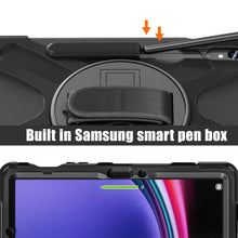 Load image into Gallery viewer, ProElite Cover for Samsung Galaxy Tab S10 Lite 10.9"/S9 Fe 10.9/S10 FE 10.9"/ S9/S8/S7 11" Cover Case, Rugged 3 Layer Armor case Cover and Rotating Kickstand, Black