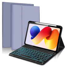 Load image into Gallery viewer, ProElite Keyboard case for Xiaomi Redmi Pad 2 Pro 12.1 inch, Magnetic Detachable Wireless Bluetooth Keyboard Built-in 7-Colors Backlit with Pen Holder, Lavender