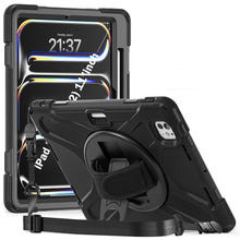 Load image into Gallery viewer, ProElite Cover for Apple iPad Pro 11 2024/2025 M4/M5 Case, Rugged 3 Layer Armor case Cover for iPad Pro 11 inch M4/M5 2024/2025 with Apple Pencil Holder, Shoulder Strap and Kickstand, Black