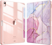 Load image into Gallery viewer, ProElite Case Cover for Apple iPad Air 13 inch M4/M3/M2 2026/2025/2024 Cover, Transparent Smart Flip Cover for iPad Air 13 inch M4/M3/M2 2026/2025/2024 with Pencil Holder, Marble Pink