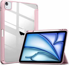 Load image into Gallery viewer, ProElite Case Cover for Apple iPad Air 13 inch M4/M3/M2 2026/2025/2024 Cover, Transparent Smart Flip Cover for iPad Air 13 inch M4/M3/M2 2026/2025/2024 with Pencil Holder, Pink