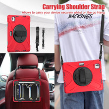 Load image into Gallery viewer, ProElite Cover for Apple iPad Pro 11 2024/2025 M4/M5 Case, Rugged 3 Layer Armor case Cover for iPad Pro 11 inch M4/M5 2024/2025 with Apple Pencil Holder, Shoulder Strap and Kickstand, Red