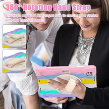 Load image into Gallery viewer, ProElite Cover for Apple iPad Pro 13 inch M4/M5 Case, Rugged 3 Layer Armor case Cover for iPad Pro 13 inch M4/M5 2024/2025 with Apple Pencil Holder, Shoulder Strap and Kickstand, Rainbow Pink