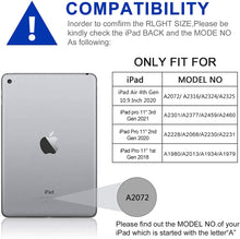 Load image into Gallery viewer, {Refurbished} ProElite Keyboard case for iPad Air 11 M3/M2 2025/2024/Pro 11" 4th/3rd Gen & Air 5th/4th Gen 10.9" with Pencil Holder, Magnetic Detachable Wireless Bluetooth Keyboard Built-in 7-Colors Backlit, Black