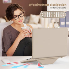 Load image into Gallery viewer, ProElite Case for MacBook Pro 14 inch 2025 2024 2023 2022 2021 M5/M4/M3 A2918 A2992 M2 A2779 M1 A2442 Pro Max, Slim Leather Case with Foldable Stand, Gold