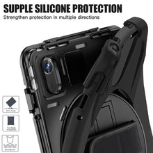 Load image into Gallery viewer, ProElite Cover for Lenovo idea Tab 11 inch 2025 Cover Case, Rugged 3 Layer Armor case Cover for Lenovo idea Tab 11 inch 2025 with Hand Grip & Rotating Kickstand with Shoulder Strap, Black