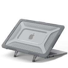 Load image into Gallery viewer, ProElite Case for MacBook Air 13.6 inch Case 2022 2023 2024 2025 Release M4/M3 A3113 M2 A2681 with Touch ID,Heavy Duty Honeycomb Hard Shell with Slim TPU Bumper and Fold Kickstand, Grey
