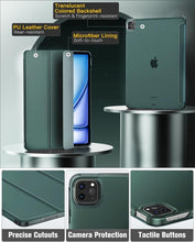 Load image into Gallery viewer, ProElite Case Cover for Apple iPad Pro 13 inch M4/M5 2024/2025 Cover, Smart Flip Case for Apple iPad Pro 13 inch M4/M5 2024/2025 Translucent Back, Dark Green