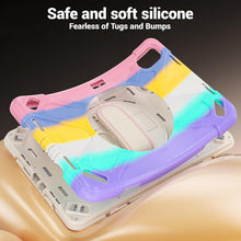 Load image into Gallery viewer, ProElite for Xiaomi Redmi Pad 2 Pro 12.1 inch Case, Rugged 3 Layer Armor case Cover for Xiaomi Redmi Pad 2 Pro 12.1 inch Case with Hand Grip and Rotating Kickstand with Shoulder Strap, Rainbow Pink