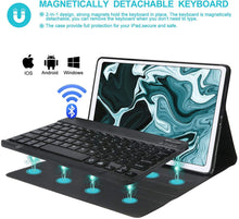 Load image into Gallery viewer, ProElite Keyboard case for Samsung Galaxy Tab A7 Lite 8.7 inch SM-T220/T225, Magnetic Detachable Wireless Bluetooth Keyboard Built-in 7-Colors Backlit, Black