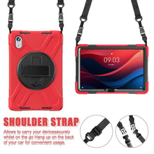 Load image into Gallery viewer, ProElite Cover for Lenovo idea Tab 11 inch 2025 Cover Case, Rugged 3 Layer Armor case Cover for Lenovo idea Tab 11 inch 2025 with Hand Grip & Rotating Kickstand with Shoulder Strap, Red