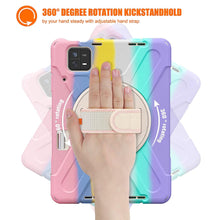 Load image into Gallery viewer, ProElite Rugged 3 Layer Armor case Cover for Xiaomi Mi Pad 6 11inch with Hand Grip and Rotating Kickstand with Shoulder Strap & Pen Holder, Rainbow Pink
