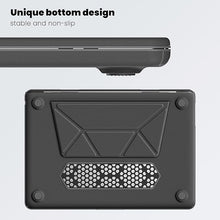 Load image into Gallery viewer, ProElite Case for MacBook Air 15 Case 2023 2024 2025 Release M4 M3 A3114 M2 A2941 with Touch ID, Slim Leather case with Foldable Stand, Grey