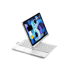 Load image into Gallery viewer, ProElite Rotatable Bluetooth TouchPad Keyboard case Cover for Apple iPad Air 11 inch M3/M2 2025/2024, Pro 11 inch 4th/3rd Gen 2022/2021 & Air 5th/4th Gen 10.9 inch, Built-in 7-Colors Backlit, Silver