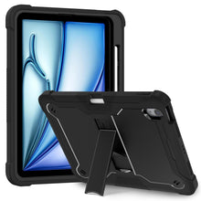 Load image into Gallery viewer, ProElite Cover for iPad Air 11 inch M3/M2 2025/2024 & Air 10.9 5th/4th Gen, Rugged Shockproof Heavy Duty Back Case Cover for iPad Air 11 inch M3/M2 2025/2024 2025/2024 with Apple Pencil Holder, Black