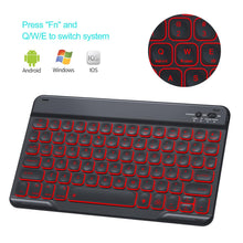 Load image into Gallery viewer, ProElite Keyboard case for Lenovo Tab P12 12.7 inch, Magnetic Detachable Wireless Bluetooth Keyboard Built-in 7-Colors Backlit, Black