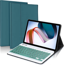 Load image into Gallery viewer, ProElite Keyboard case for Redmi Pad 10.6 inch, Magnetic Detachable Wireless Bluetooth Keyboard Built-in 7-Colors Backlit, Dark Green