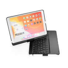 Load image into Gallery viewer, ProElite Rotatable Wireless Bluetooth TouchPad Keyboard flip case Cover for Apple iPad 10.2 inch 9th/8th/7th Generation, Built-in 7-Colors Backlit, Black