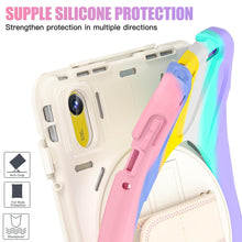 Load image into Gallery viewer, ProElite Cover for Motorola Pad 60 Neo 11 inch 2025 Cover Case, Rugged 3 Layer Armor case Cover for Motorola Pad 60 Neo 11 inch with Hand Grip & Rotating Kickstand with Shoulder Strap, Rainbow Pink