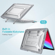 Load image into Gallery viewer, ProElite Case for MacBook Pro 13 inch Case M2 2024, 2023, 2022-2016 A2338 M1 A2251 A2289 A2159 A1989 A1708 A1706, Heavy Duty Honeycomb Hard Shell with Slim TPU Bumper and Fold Kickstand, Grey