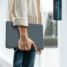 Load image into Gallery viewer, ProElite Case for MacBook Air 13 inch M2 2025/2024 M1 2021 2020 Release A2337/A2179/A1932 Model Touch ID, Fabric Material Hard Shell with Slim TPU Bumper and Fold Kickstand, Purple