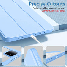 Load image into Gallery viewer, ProElite for Xiaomi Mi Pad 6 case Cover, Transaprent Flip Case for Xiaomi Mi Pad 6 11 inch with Pen Holder (Supports Auto Sleep Wake Function), Haze Blue
