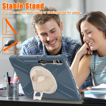 Load image into Gallery viewer, ProElite Cover for Galaxy Tab S9+/ S9 FE+/S10+ Case, Rugged 3 Layer Armor case for Samsung Tab S9 Plus/S8 Plus/S7 Plus/S7 FE/S10+ 12.4 inch with S Pen Holder and Rotating Kickstand, Cornflower Blue