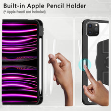 Load image into Gallery viewer, ProElite for iPad Air 11 inch M4/M3/M2, Air 5th/4th Gen 10.9" & Pro 11 inch 2022 4th/3rd Gen case Cover, 360 Degree Rotatable Smart Flip Cover Transparent Back with Pencil Holder, Lavender