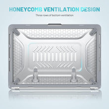 Load image into Gallery viewer, ProElite Case for MacBook Pro 13 inch Case M2 2024, 2023, 2022-2016 A2338 M1 A2251 A2289 A2159 A1989 A1708 A1706, Heavy Duty Honeycomb Hard Shell with Slim TPU Bumper and Fold Kickstand, Grey