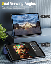 Load image into Gallery viewer, ProElite Case Cover for Apple iPad Air 11 inch M3/M2 2025/2024 Cover, Smart Flip Case for Apple iPad Air 11 inch M3/M2 2025/2024, Translucent Back with Stylus Pen, Dark Blue